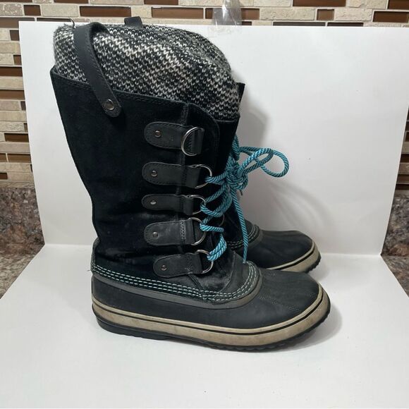 Sorel Joan of Arctic Black Waterproof Tall Winter Boots - Picture 3 of 10
